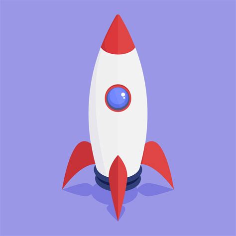 Isometric Stylized Rocket Cartoony Vector Illustration 13215395 Vector Art At Vecteezy