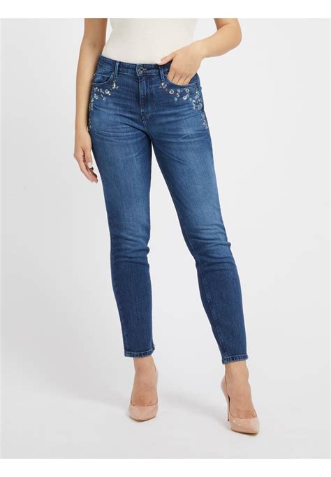 Guess Jeans Skinny Fit Blau Blauw Zalando Be