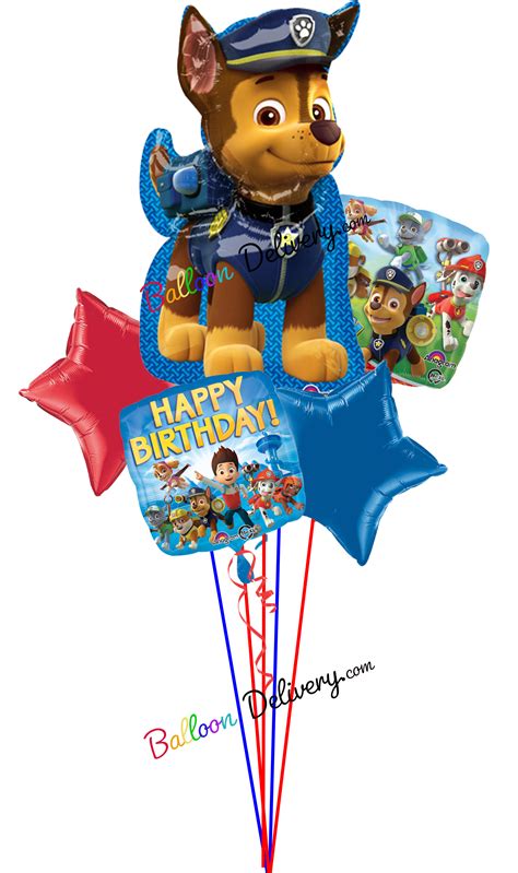 Paw Patrol Birthday Decorationchase Balloons Bouquet Paw Patrol