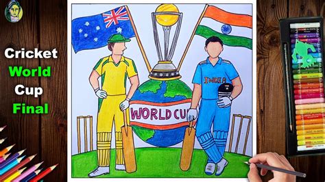 Cricket World Cup Final Match Drawing Cricket World Cup Drawing