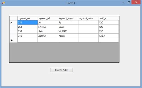 C Ile Excel E Veri Aktarma Web Tasar M Programlama