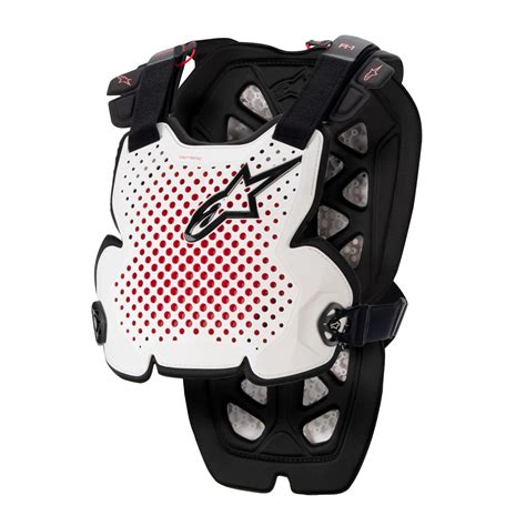 Alpinestars Pettorina A 1 Pro Bianco Nero Rosso Maciag Offroad