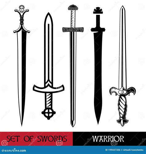 Ancient Europe Weapon Set Of Swords Vikings Sword Sword Knights