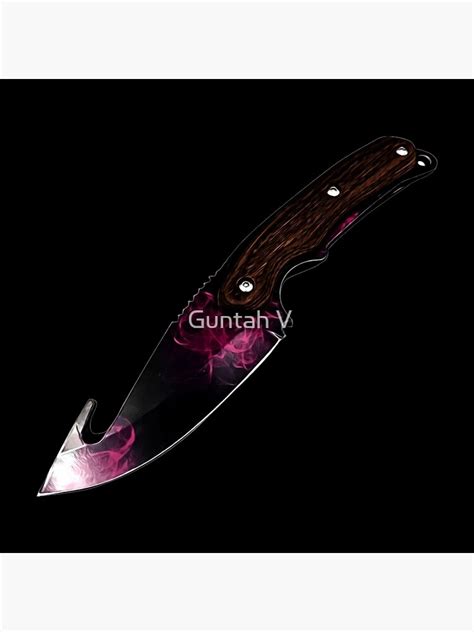 Gut Knife Doppler Drawing A Csgo Knife Skin Art Print By Gut