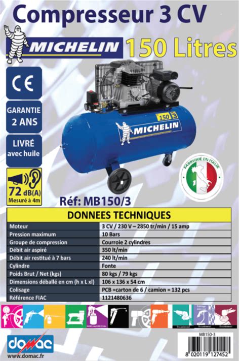 Michelin Compresseur Courroie L Cv Bars Tr Min