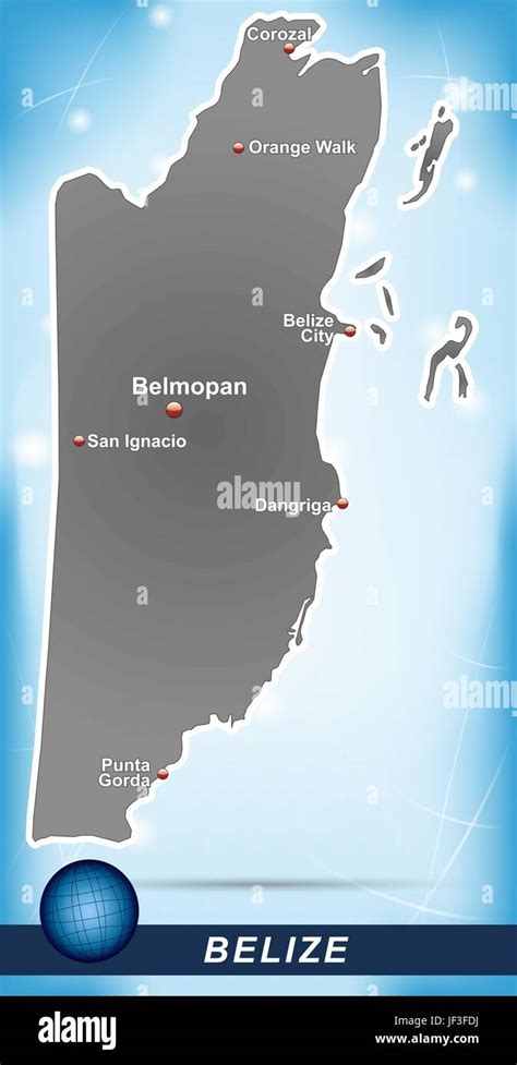 Mapa de belmopán Imágenes vectoriales de stock Alamy