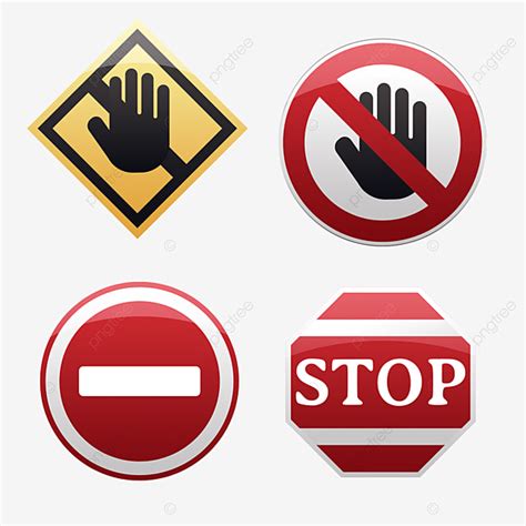 Prohibited Sign Clipart Png Images Red Prohibition Sign Element Red