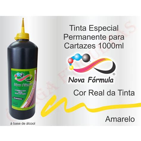 Tinta Para Escrita Nova F Rmula Amarela Ml Mega Etiquetas