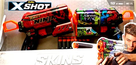 Zuru X Shot Skins Flux Soft Dart Blaster Combo Ninja And Graffiti 2pk New 8 193052039958 Ebay