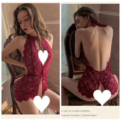 Jual Lingerie Sexy Jumpsuit Hot Open Crotch Baju Tidur Sexy Lingerie