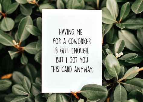 Funny Coworker Greeting Card Card From Employee Gift for - Etsy
