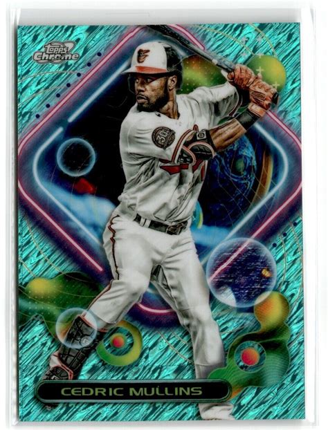 Topps Cosmic Chrome Aqua Equinox Refractor Cedric Mullins