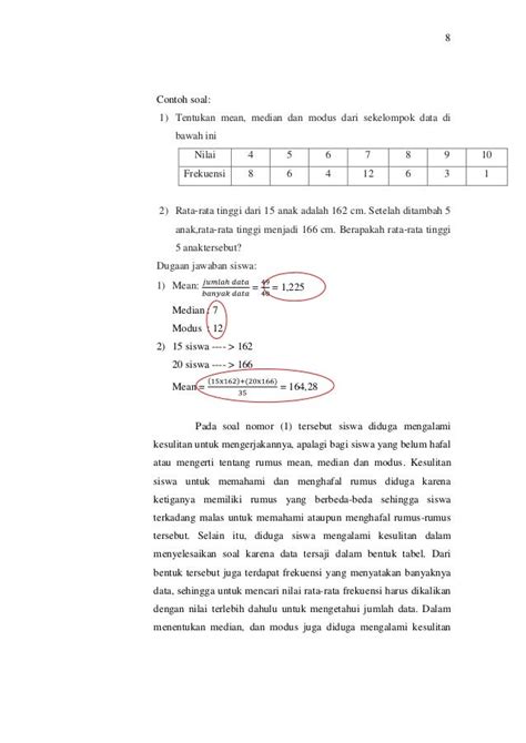 Contoh Soal Dan Jawaban Statistika Mean Median Modus 2021