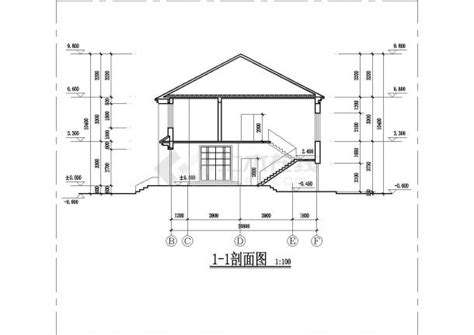 某二层别墅建筑cad设计图别墅建筑土木在线