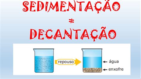 O Que Significa Sedimentação - DIFERENÇA ENTRE SEDIMENTAÇÃO E DECANTAÇÃO #002 - YouTube