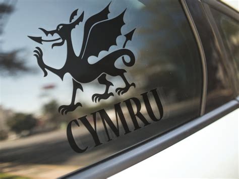 Cymru Dragon Decal Symbol Of Wales Sticker Waterproof Car Decal