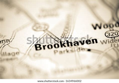 Brookhaven On Geographical Map Usa Stock Photo 1634966002 | Shutterstock