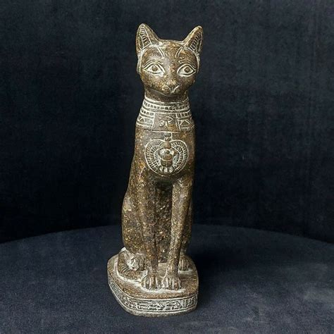 Bastet With The Eye Of Amon Ra Scarab Heavy Egyptian Goddess Of