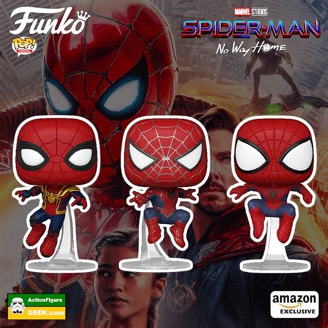 Spider Man Leaping 3 Pack Funko Pop Amazon Exclusive Marvel