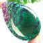 D74010 Green Peachblow Dragon Veins Agate Teardrop Pendant Bead