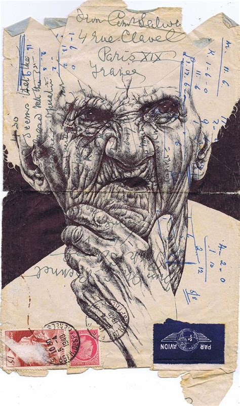 Lightbulbs Bic Biro Drawing On Envelope By Mark Powell Via