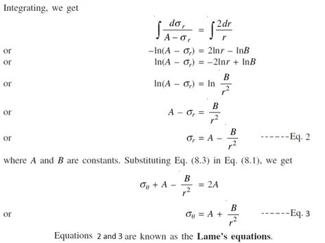 Thick Cylinder Lame S Equation Engineering Applications