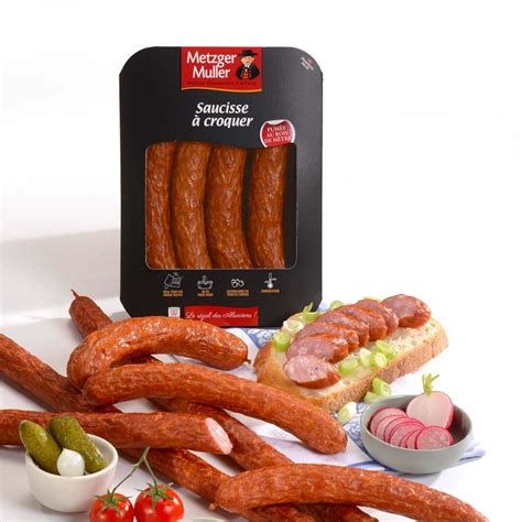 Saucisse à croquer fumée cuite Metzger Muller