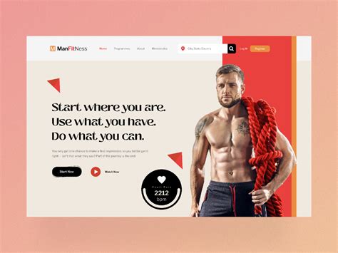 Fitness Web Header By Md Azizul Hakim On Dribbble