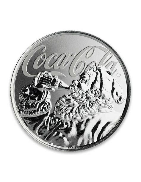 Coca Cola Santa Claus Oz Silver Coin Fiji