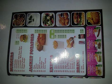 Menu At Portland Kebab House Fast Food Portland