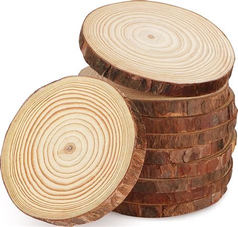 Amazon Lesumi Unfinished Natural Wood Slices With Bark Pcs