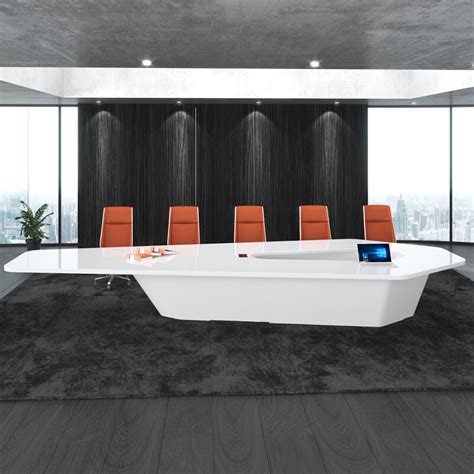 Corian solid surface table top modern white conference table meeting table