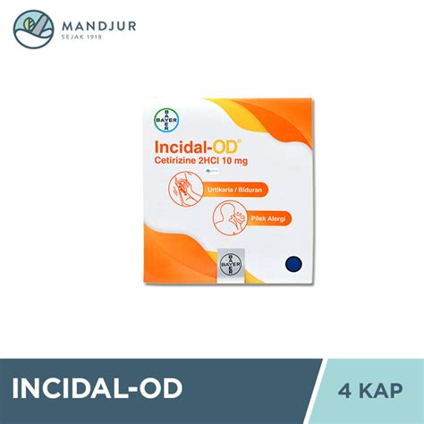 Jual Incidal OD 4 Kapsul Obat Alergi Rhinitis Urtikaria Shopee