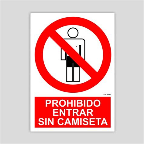 Cartel De Prohibido El Uso De Calzado No Reglamentario