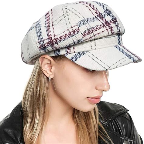 Panpacsight Women S Newsboy Hats Fall Wool Cabbie Beret Tweed Girls