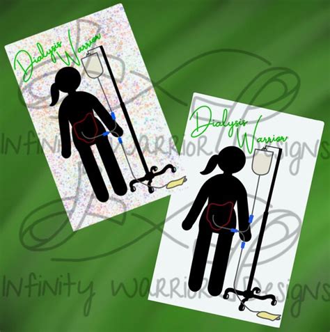 Dialysis Warriorkidney Disease Vinyl Sticker Etsy