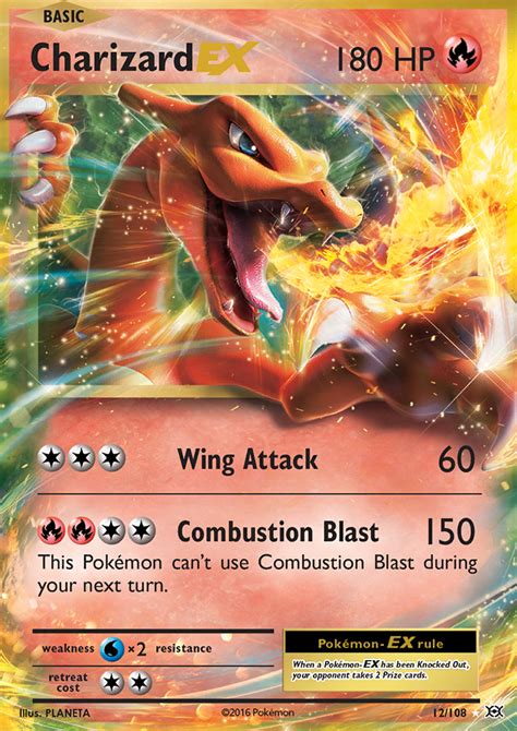 Charizard EX 12/108 XY Evolutions Holo Ultra Rare Pokemon Card NEAR ...