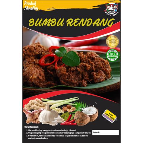 Jual Bumbu Rendang Instan Bumbu Praktis Resep Rendang Rempah Rempah