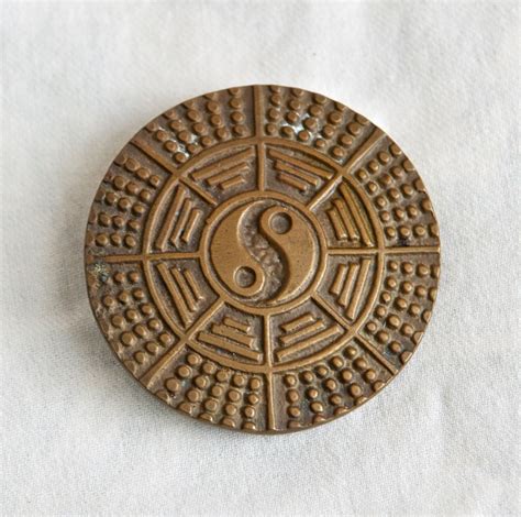 Vintage Solid Brass Belt Buckleyin Yang Belt Buckle Haute Juice