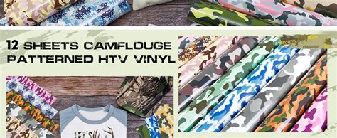 Amazon HTVSTD Camo HTV Vinyl 12 Sheets 12 10inches Green