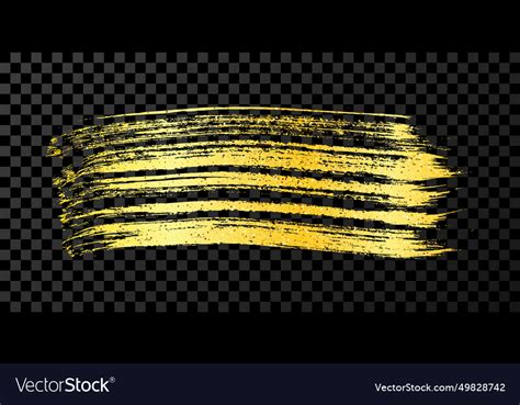 Gold brush stroke Royalty Free Vector Image - VectorStock