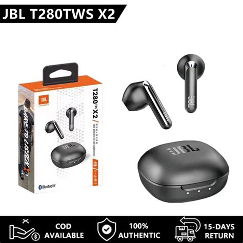 JBL T280TWS X2 True Wireless Bluetooth Headphones IPX4 Waterproof ...