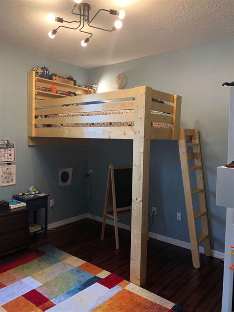 Twin Loft Bed Attached To The Wall This Customer Wanted A Bed Attached