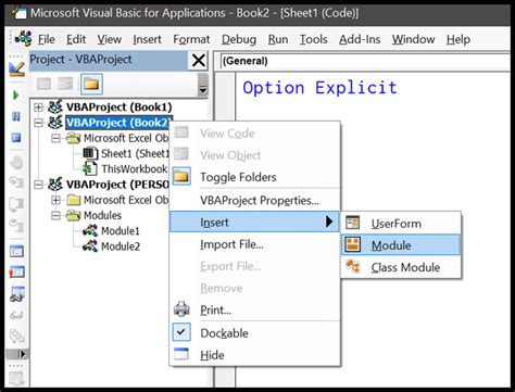 cómo utilizar módulos vba en excel