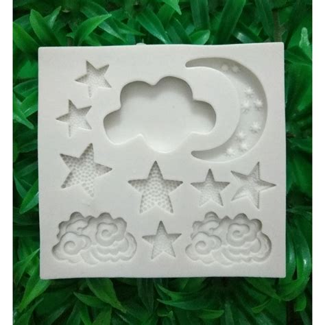 Molde De Silicone Nuvens Lua Estrela Shopee Brasil