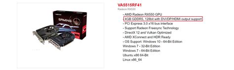 Biostar Gaming Radeon RX 550 4GB GDDR5 128-Bit DirectX 12 PCI Express 3 ...