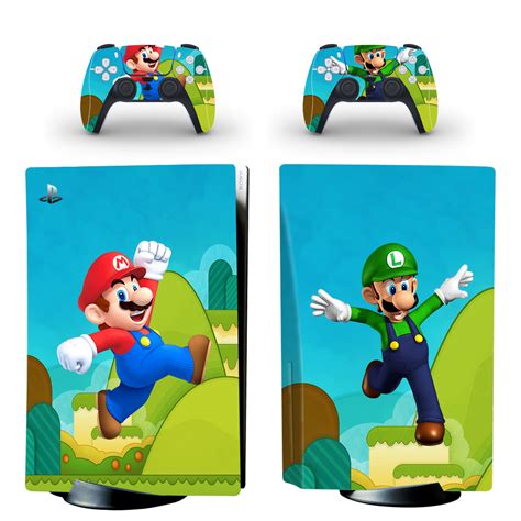 Mario Series PS5 Skin Sticker For PlayStation 5 And Controllers Design ...