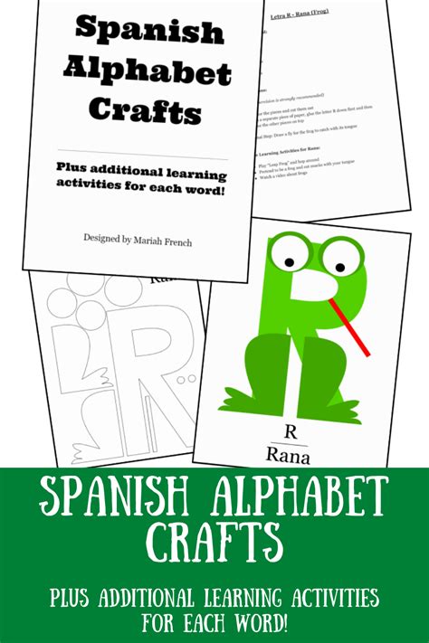 Complete Set Of Spanish Alphabet Crafts Spanish Alphabet Alphabet