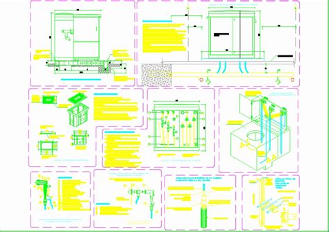 Detalles De Subestacion Electrica En Autocad Cad Mb Bibliocad