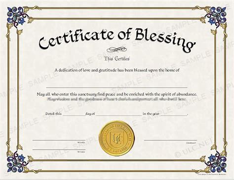 House Blessing Certificates 3 Pack House Blessing Universal Life